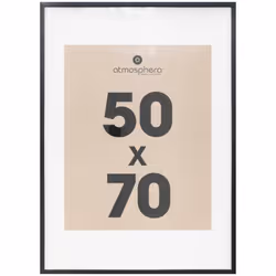 Cornice nera "manu" 50x70cm - Atmosphera createur d'interieur. Colore : Noir. Materiale principale : Mdf_e1. Lunghezza : 51.6 ...