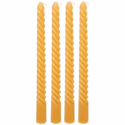 4 candele a bastoncino gialle "twist many" da 180 g - Atmosphera createur d'interieur. Colore : Jaune. Materiale principale : ...