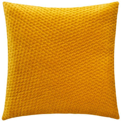 Atmosphera - Cuscino in velluto giallo senape dolce 40x40cm créateur d'intérieur