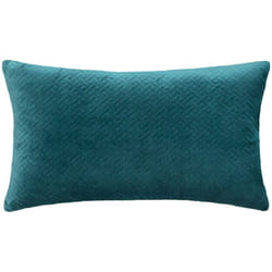 Atmosphera - Cuscino in velluto blu anatra dolce 38x58cm créateur d'intérieur