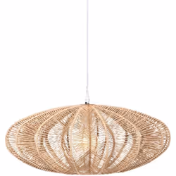 Lampada a sospensione "tery" beige d57cm - Atmosphera createur d'interieur. Colore : Beige. Materiale principale : Acier. Lun ...