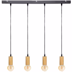 Lampada a sospensione "ays" beige l80cm - Atmosphera createur d'interieur. Colore : Bois. Materiale principale : Acier. Lungh ...