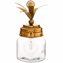 Lampada led "ananas" oro h33cm - Atmosphera createur d'interieur. Colore : Doré. Materiale principale : Fer. Lunghezza : 16.0 ...
