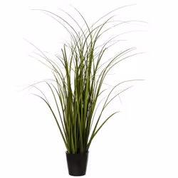 Erba artificiale in vaso h58cm - Atmosphera createur d'interieur. Colore : Vert. Materiale principale : Pvc. Lunghezza : 35.0 ...