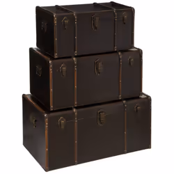 Set di 3 bauli da fiori inglesi neri l61 71 81cm - Atmosphera createur d'interieur. Colore : Noir. Materiale principale : Fer ...