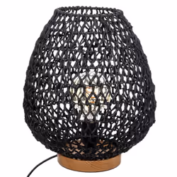Lampada "etel" nera h36cm - Atmosphera createur d'interieur. Colore : Noir. Materiale principale : Polycarbonate. Lunghezza : ...