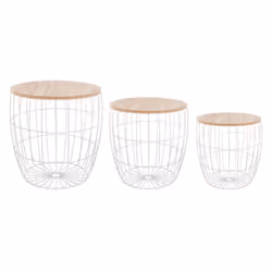 Set di 3 tavoli da caffè Atomic White Atmosphera Semplice ed elegante, questo tavolino si adatta perfettamente al vostro inte ...