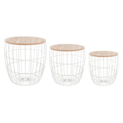 Atmosphera - Set di 3 tavoli da caffè Atomic White