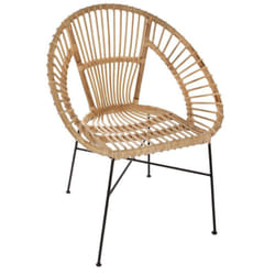Atmosphera - Poltrona in metallo e rattan Keko créateur d'intérieur