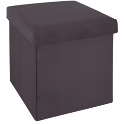 Pouf pieghevole "tess" in velluto grigio - Atmosphera createur d'interieur. Colore : Gris foncé. Materiale principale : Panne ...