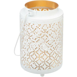 Atmosphera - Lanterna di design in metallo H13cm - Modello e bianco créateur d'intérieur