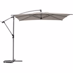 Parasole quadrato "manoa" taupe d2,5x2,5m sfalsato in acciaio - Hespéride. Colore : Taupe. Materiale principale : Aluminium t ...