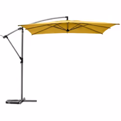Ombrellone quadrato offset giallo senape "manoa" in acciaio d2,5x2,5m - Hespéride. Colore : Moutarde. Materiale principale : ...