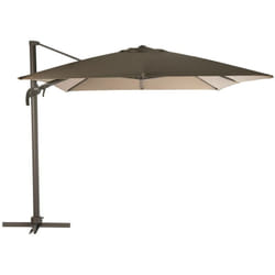 Hesperide - Ombrellone quadrato inclinabile elea nocciola e pralina 3x3m in alluminio epossidico deportato - Hespéride