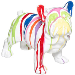 Figurina di cane chance bianca h26,5 cm - Atmosphera créateur d'intérieur