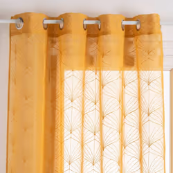 Tenda a rete "mia" giallo senape 140x240cm - Atmosphera createur d'interieur. Colore : Ocre. Materiale principale : Polyester ...
