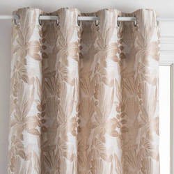 Atmosphera - Tenda bejuco beige con motivo jacquard 140x260cm créateur d'intérieur