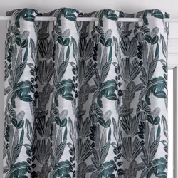 Tenda "bejuco" motivo jacquard verde cedro 140x260cm - Atmosphera createur d'interieur. Colore : Vert cedre. Materiale princi ...
