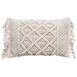 Atmosphera - Cuscino macramé avorio 30x50cm créateur d'intérieur