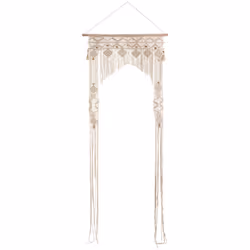 Tenda a fili "arche" in macramè bianco avorio 90x200cm - Atmosphera createur d'interieur. Colore : Ivoire. Materiale principa ...
