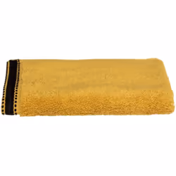 Asciugamano ospite "joia" in cotone giallo senape 30x50cm - Atmosphera createur d'interieur. Colore : Ocre. Materiale princip ...