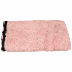 Lenzuolo doccia "joia" in cotone rosa 70x130cm - Atmosphera createur d'interieur. Colore : Vieux rose. Materiale principale : ...