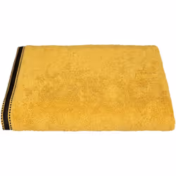 Asciugamano "joia" in cotone giallo senape 100x150cm - Atmosphera createur d'interieur. Colore : Ocre. Materiale principale : ...