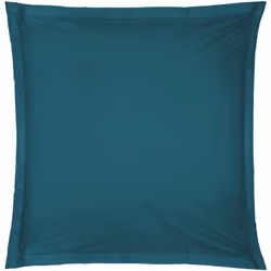 Fodera per cuscino "carina" in cotone blu anatra 63x63cm - Atmosphera createur d'interieur. Colore : Bleu canard. Materiale p ...