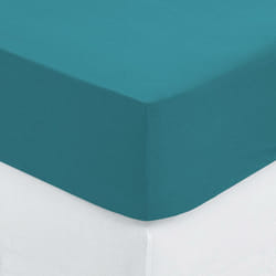 Atmosphera - Lenzuolo a pieghe carina in cotone blu anatra 160x200cm créateur d'intérieur