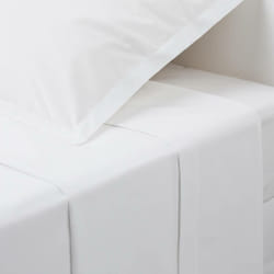 Atmosphera - Lenzuolo piatto carina in cotone bianco 240x290cm créateur d'intérieur
