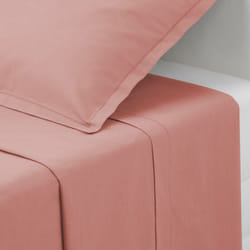 Atmosphera - Lenzuolo piatto carina in cotone rosa blush 240x290cm créateur d'intérieur