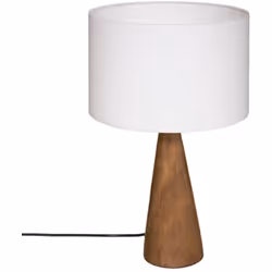 Lampada "aina" in legno bianco h46cm - Atmosphera createur d'interieur. Colore : Blanc. Materiale principale : Pin. Lunghezza ...