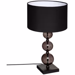 Lampada "alma" in metallo nero h52cm - Atmosphera createur d'interieur. Colore : Noir. Materiale principale : Verre. Lunghezz ...