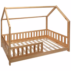 Lettino in legno per bambini "bosco" 90x190cm - Atmosphera createur d'interieur. Colore : Pin. Materiale principale : Acier c ...