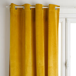 Atmosphera - Tenda oscurante in velluto giallo senape 140x260cm créateur d'intérieur