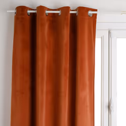 Tenda oscurante in velluto rosa terracotta 140x260cm - Atmosphera createur d'interieur. Colore : Terracotta. Materiale princi ...