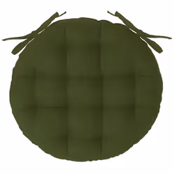 Coprisedia rotondo verde cachi d38cm - Atmosphera createur d'interieur. Colore : Kaki. Materiale principale : Coton. Lunghezz ...