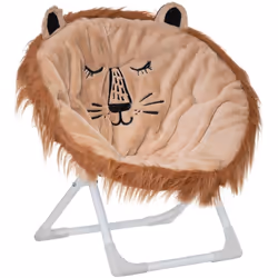Poltrona per bambini pieghevole a forma di leone marrone - Atmosphera createur d'interieur. Colore : Lion. Materiale principa ...