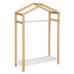 Stand appendiabiti L 80 x P 30 x H 119,5 cm Struttura in legno Venduto in kit da montare Comprende anche 1 ripiano nella part ...