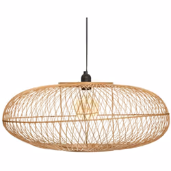 Lampada a sospensione in bambù "loren" d60cm - Atmosphera createur d'interieur. Colore : Bambou. Materiale principale : Pvc. ...