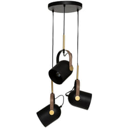 Les Tendances - Lampada a sospensione in metallo nero bil d25cm - Atmosphera créateur d'intérieur