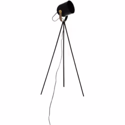 Lampada da terra a treppiede "bil" in metallo nero h136cm - Atmosphera createur d'interieur. Colore : Noir. Materiale princip ...