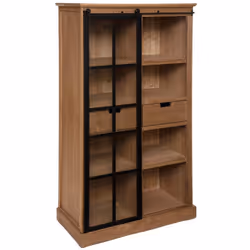 Libreria "danik" in legno naturale 80x150cm - Atmosphera createur d'interieur. Colore : Marron. Materiale principale : Pannea ...