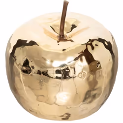 Mela decorativa in ceramica, oro d12cm - Atmosphera createur d'interieur. Colore : Doré. Materiale principale : Dolomite. Lun ...