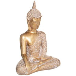 Atmosphera - Statuetta di buddha dorato seduto h32cm créateur d'intérieur