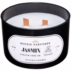 Candela profumata "neve" al gelsomino 470g - Atmosphera createur d'interieur. Colore : Jasmin. Materiale principale : Verre. ...