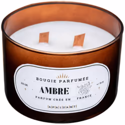 Candela profumata "snow" ambra 470g - Atmosphera createur d'interieur. Colore : Marron. Materiale principale : Verre. Lunghez ...
