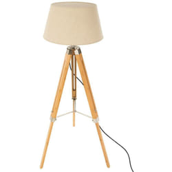 Atmosphera - Lampada da terra a treppiede Runo in bambù bianco avorio H145cm créateur d'intérieur