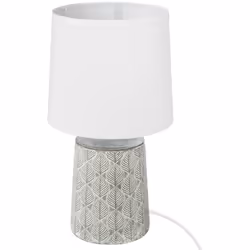 Lampada "cyril" in ceramica grigia h36cm - Atmosphera createur d'interieur. Colore : Gris. Materiale principale : Grès (céram ...