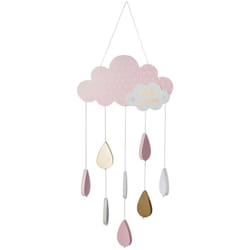 Atmosphera - Lampada a sospensione per bambini nuage in legno rosa h61,5 cm créateur d'intérieur